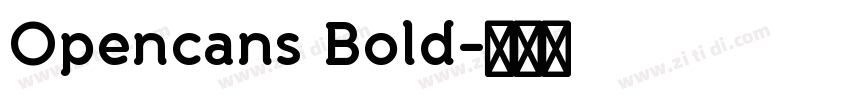 Opencans Bold字体转换